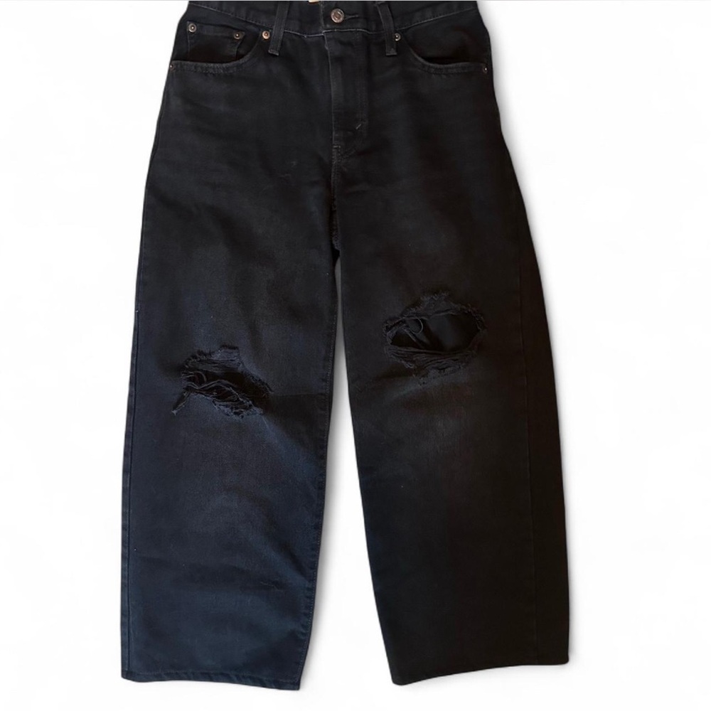 Levi's Black 501 Baggy Dad Jeans
